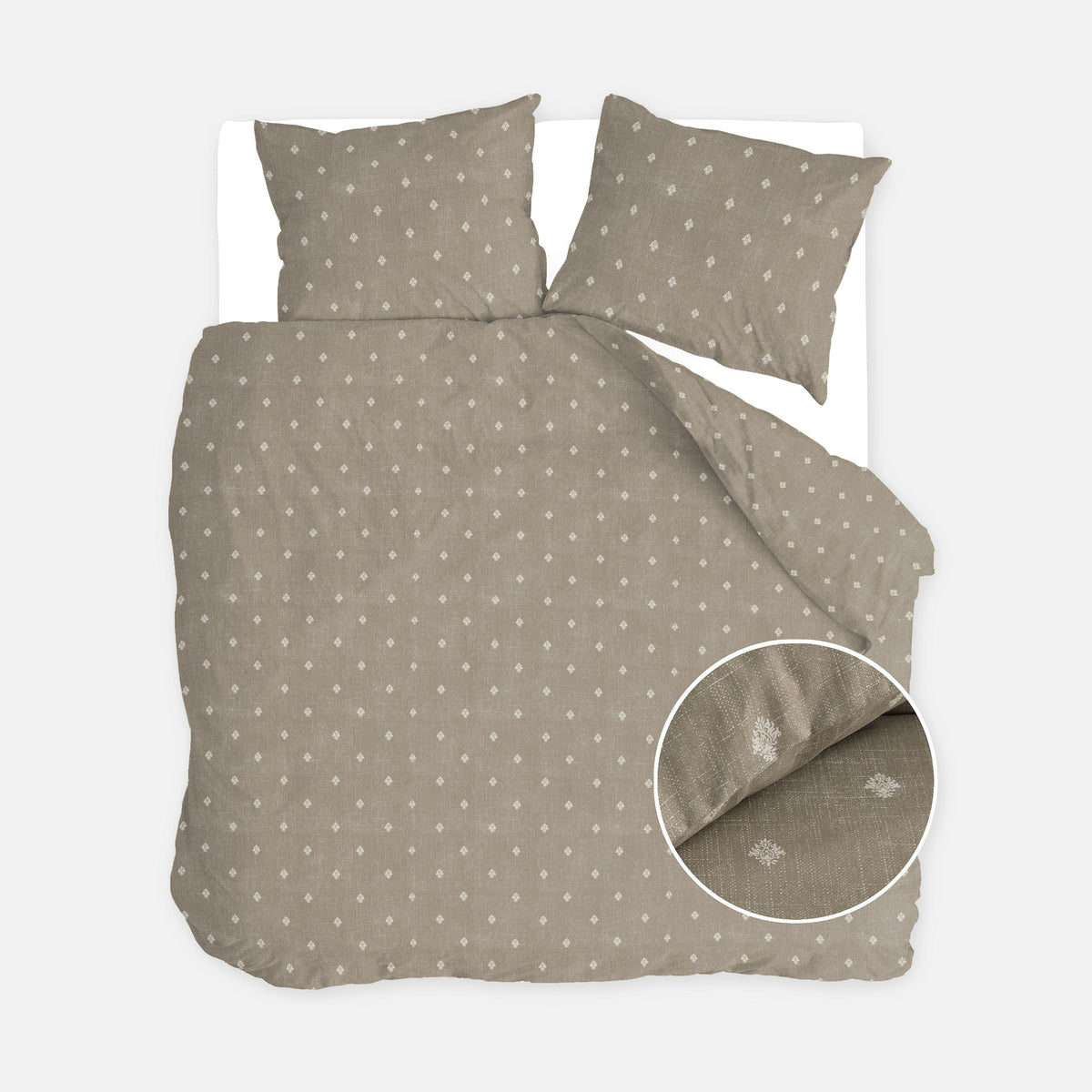 Walra Dekbedovertrek Remade Rustic GraCe Taupe