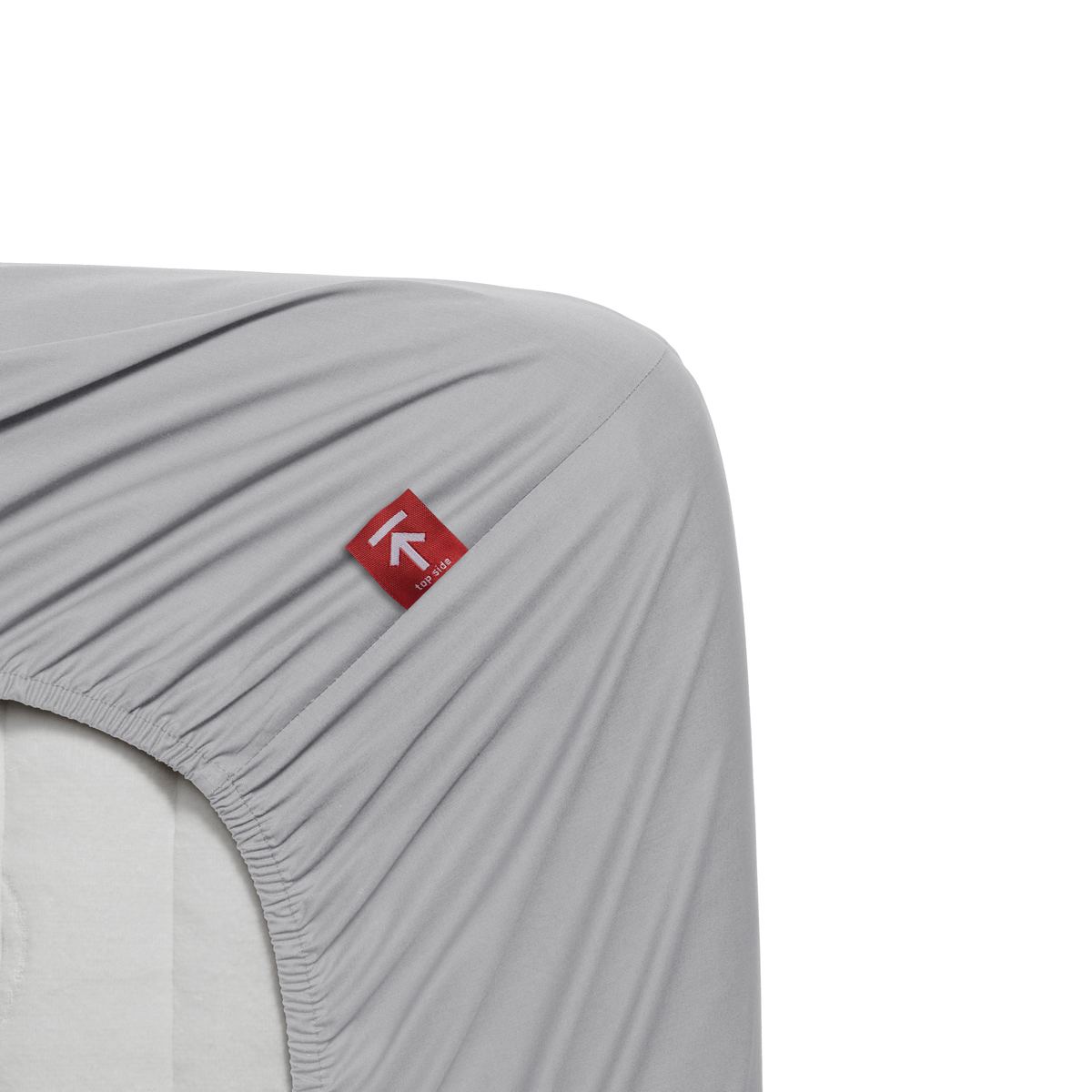 BeddingHouse Splittopper hoeslaken Percale Cotton Splittopper Light Grey