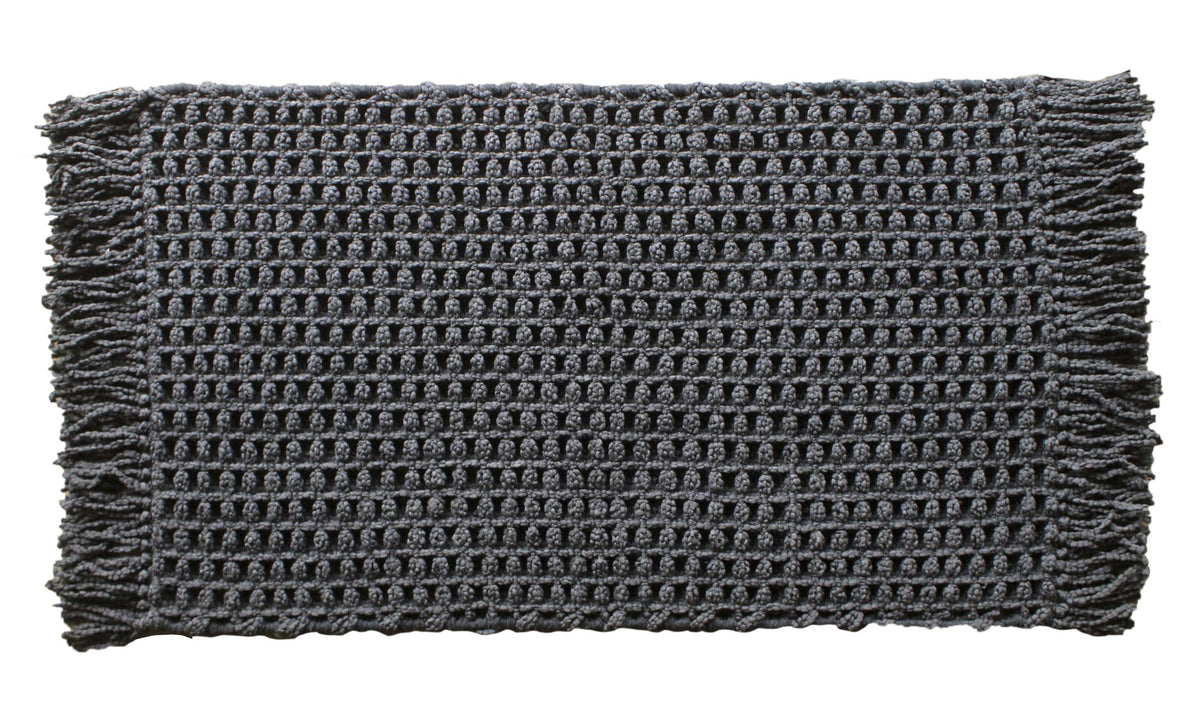 Heckett & Lane Badmat Madras Dark-Grey