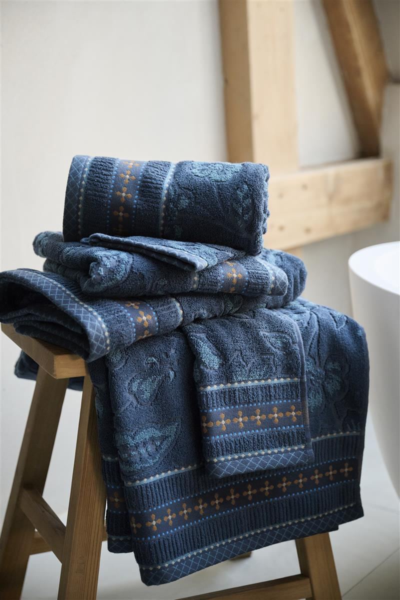 Pip Studio Washandje Jasmin Jacquard Dark Blue