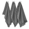 Walra Keukenset Lovely Linen Ruffles Antraciet 50x70 cm Set van 3