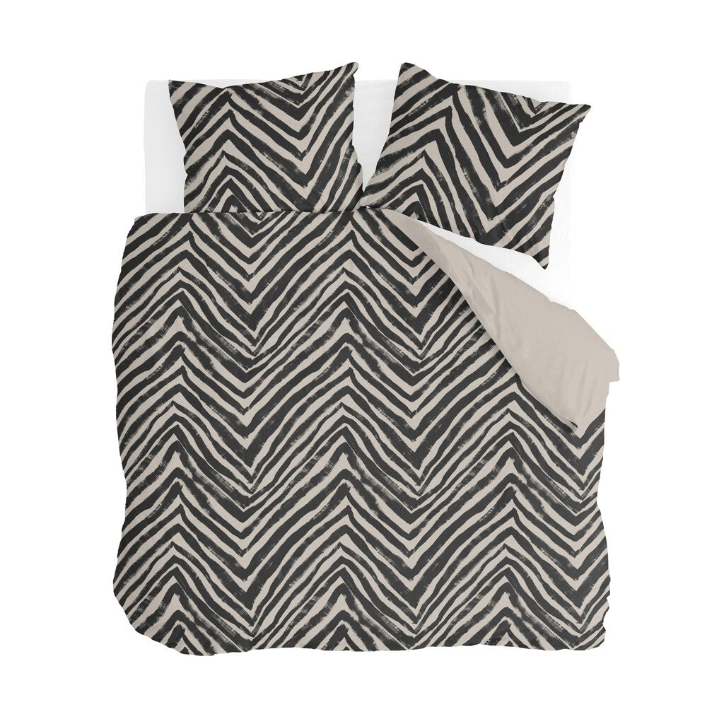 Byrklund Dekbedovertrek Zanny Zebra Zwart / Beige