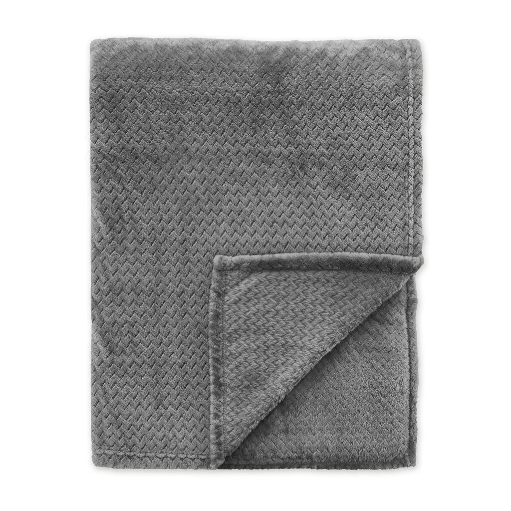 Byrklund Plaid V-Bone Anthracite 130x160 cm
