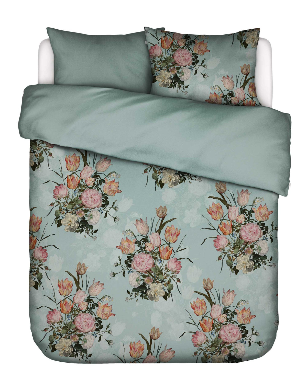 Essenza Dekbedovertrek Tulip Bloom Surf green