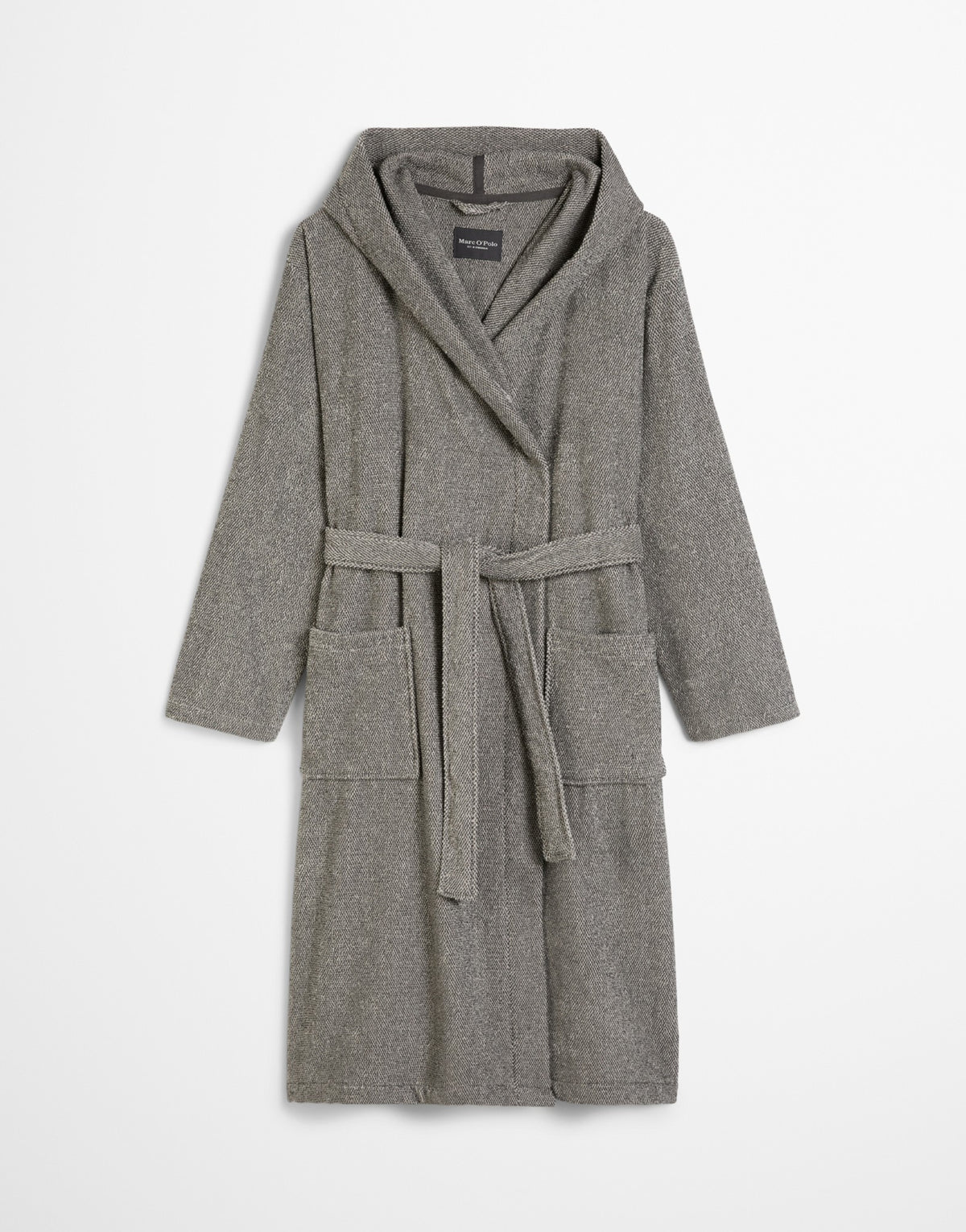 Marc O'Polo Badjas Timeless Men Melange Antraciet
