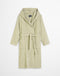 Marc O'Polo Badjas Timeless Men Melange Mosgroen