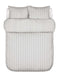 Marc O'Polo Dekbedovertrek Classic fine stripe Antraciet