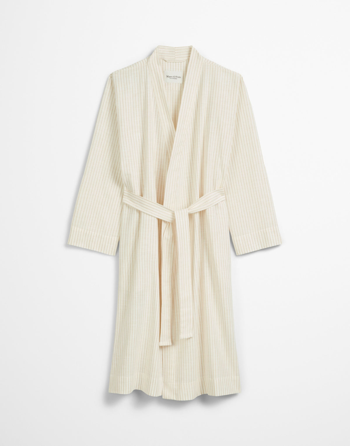 Marc O'Polo Kimono Classic fine stripe Dark Sand