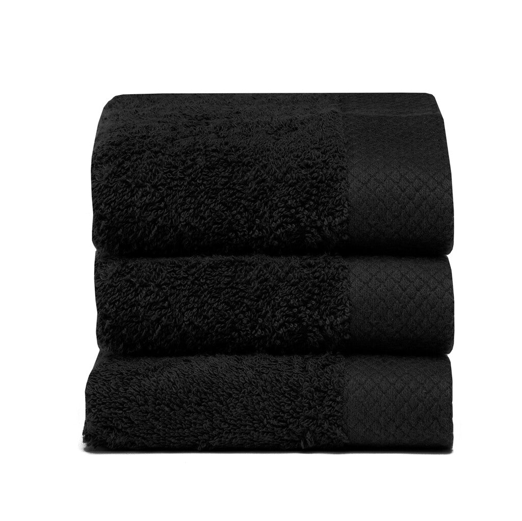 Seahorse Gastendoekje Pure Black Set van 3