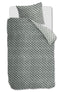 Riviera Maison Dekbedovertrek Woven Wool Groen