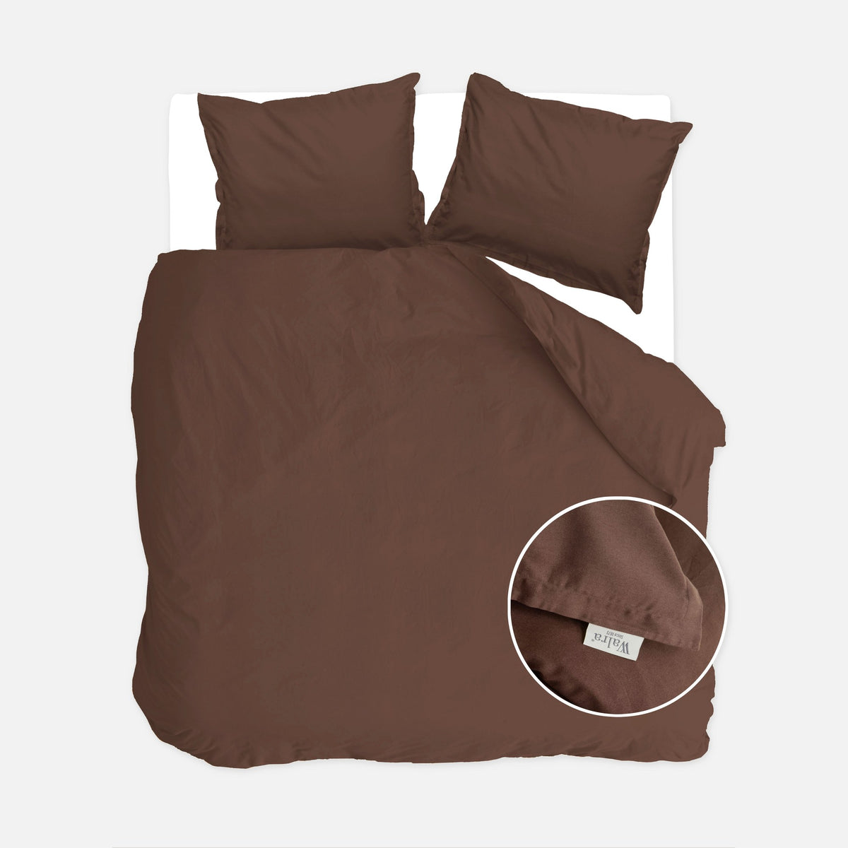 Walra Dekbedovertrek Vintage Satin Brown