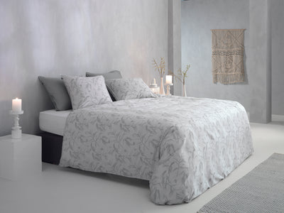Zohome Dekbedovertrek Fiori di Satinado Ash-Grey