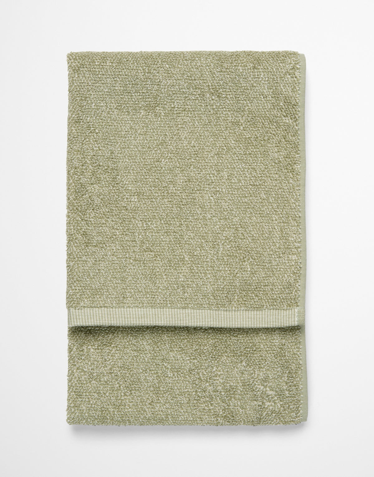 Marc O'Polo Handdoek Timeless melange Mosgroen