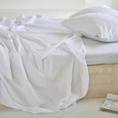 Walra Hoeslaken Laken Crispy Cotton White