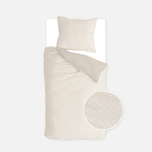 Walra Dekbedovertrek Mini Checkmates Beige