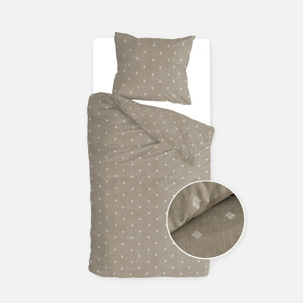Walra Dekbedovertrek Remade Rustic GraCe Taupe