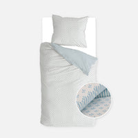 Walra Dekbedovertrek Warm Whispers Off White / Blauw