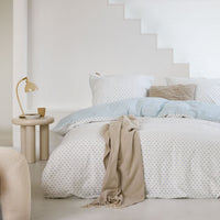 Walra Dekbedovertrek Warm Whispers Off White / Blauw