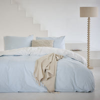 Walra Dekbedovertrek Warm Whispers Off White / Blauw