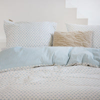 Walra Dekbedovertrek Warm Whispers Off White / Blauw