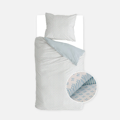 Walra Dekbedovertrek Warm Whispers Off White / Blauw