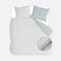 Walra Dekbedovertrek Warm Whispers Off White / Blauw