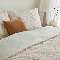 Walra Dekbedovertrek Blushed Leaves Off White / Roze