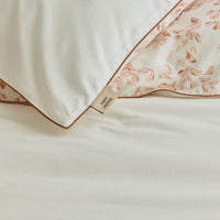 Walra Dekbedovertrek Blushed Leaves Off White / Roze