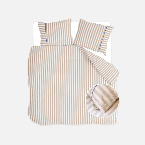 Walra Dekbedovertrek Refined Lines Sand