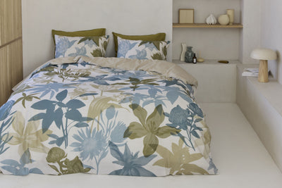 BeddingHouse Dekbedovertrek Flori Blue