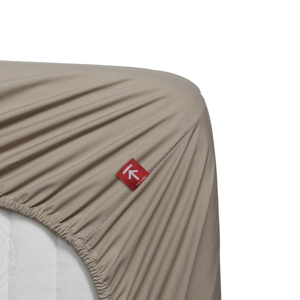 BeddingHouse Splittopper hoeslaken Percale Cotton Splittopper Sand