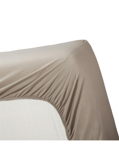 Ambiante Splittopper hoeslaken Cotton Uni topper split Taupe