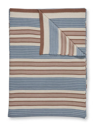 Pip Studio Quilt Bonsoir Combistripe Throw Blue 130x170 cm