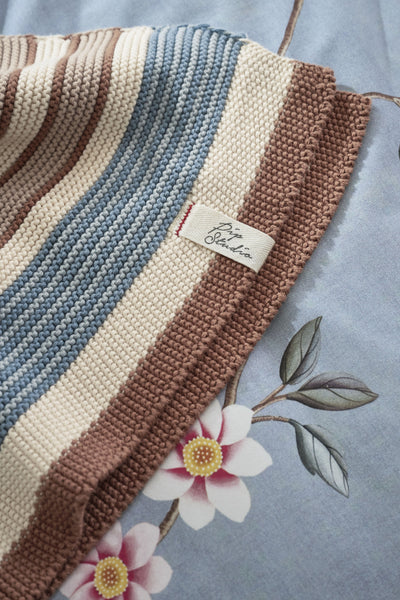 Pip Studio Quilt Bonsoir Combistripe Throw Blue 130x170 cm