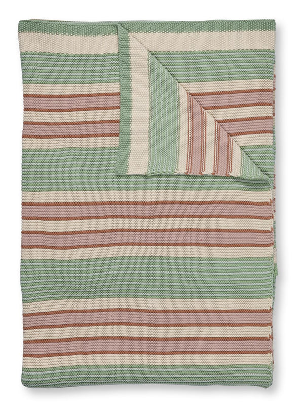 Pip Studio Quilt Bonsoir Combistripe Throw Green 130x170 cm
