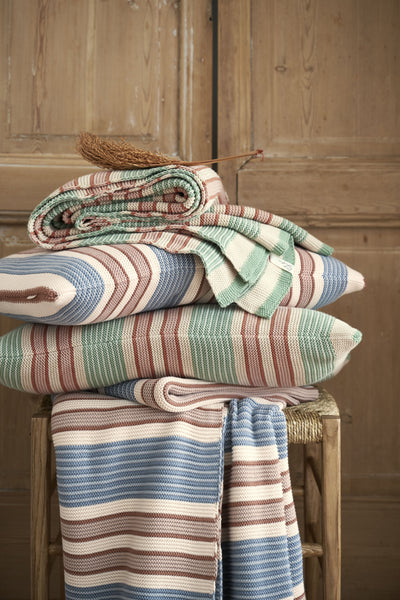 Pip Studio Quilt Bonsoir Combistripe Throw Green 130x170 cm