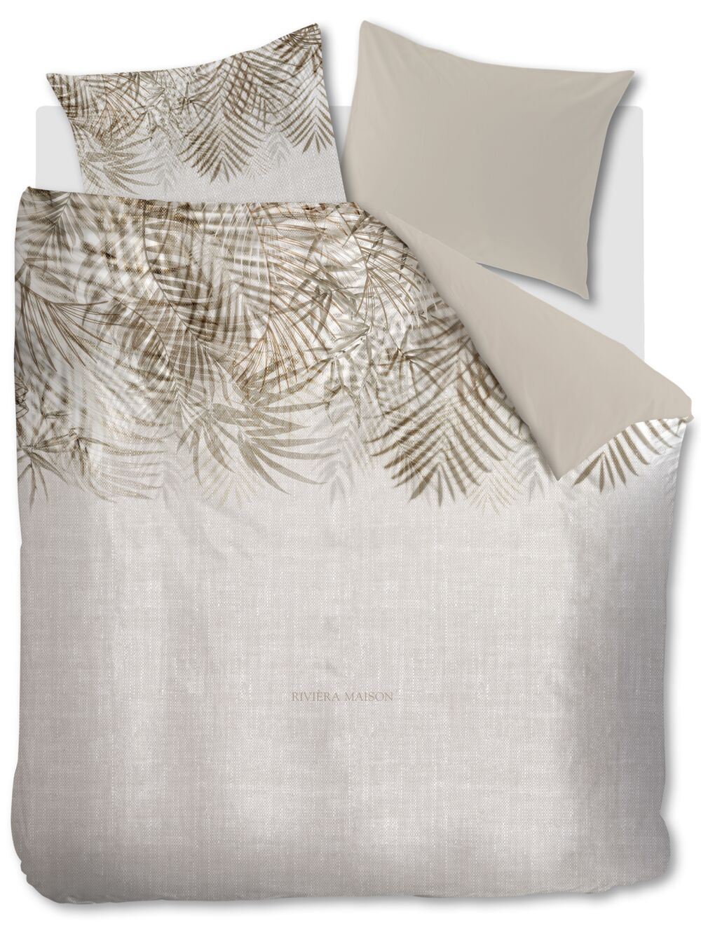 Riviera Maison Dekbedovertrek Palm Shade Naturel