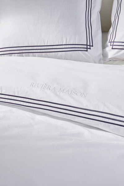 Riviera Maison Dekbedovertrek Leandro Navy Blue