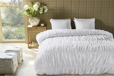 Riviera Maison Dekbedovertrek Ruffle White