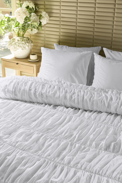 Riviera Maison Dekbedovertrek Ruffle White