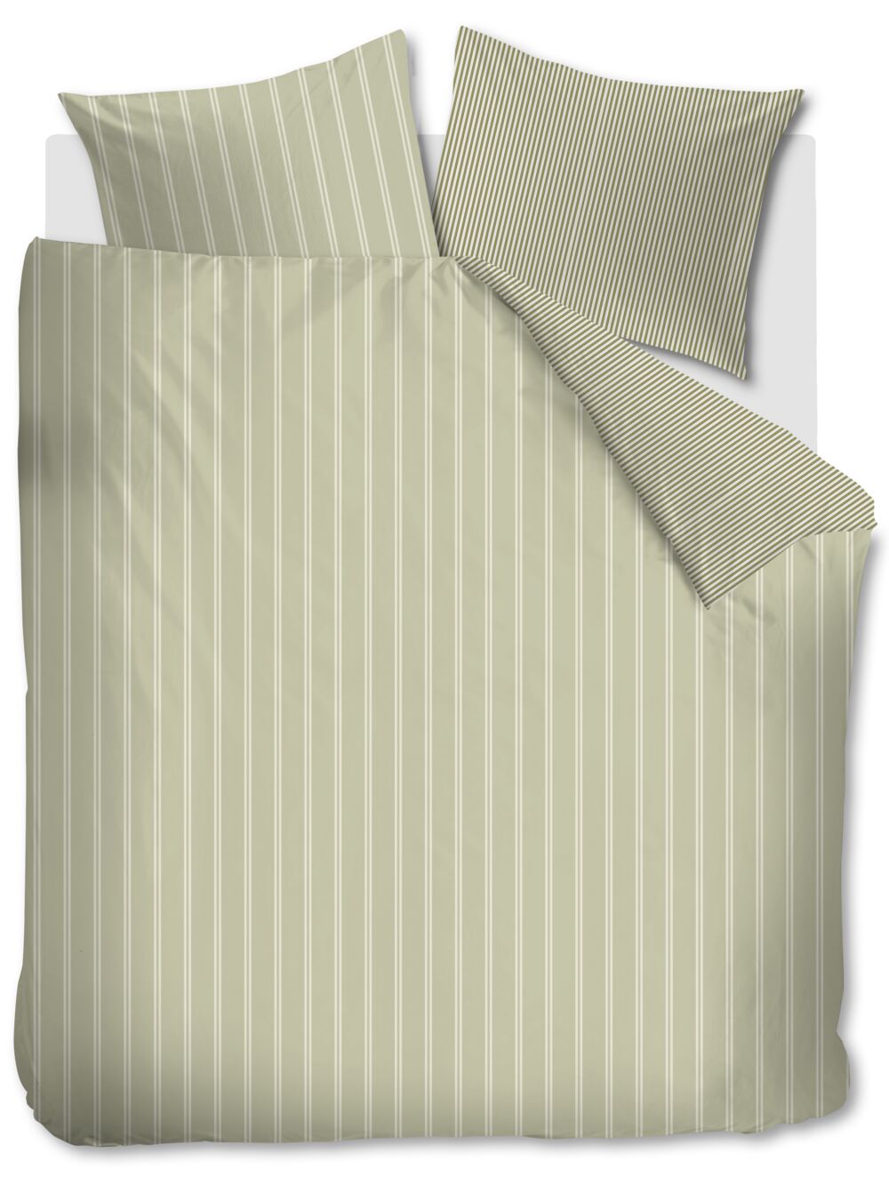 vtwonen Dekbedovertrek Mini Stripe Green