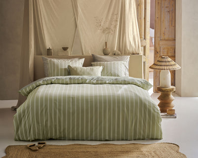 vtwonen Dekbedovertrek Mini Stripe Green