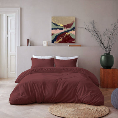 Byrklund Dekbedovertrek Quiet Cozy Aubergine