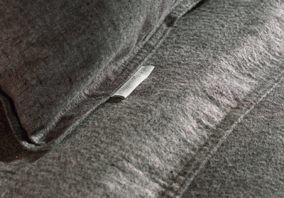 Heckett & Lane Dekbedovertrek Franela Frost-Grey