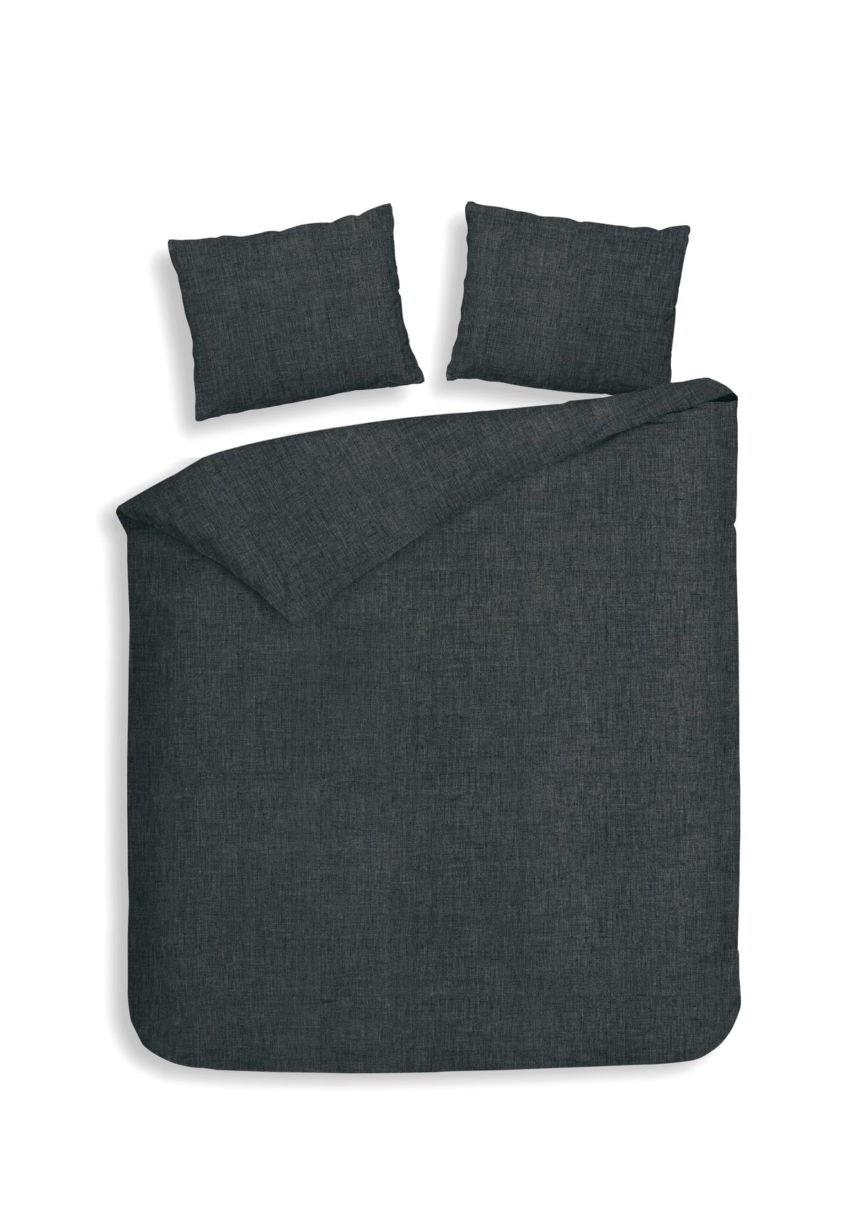 Heckett & Lane Dekbedovertrek Franela Anthracite