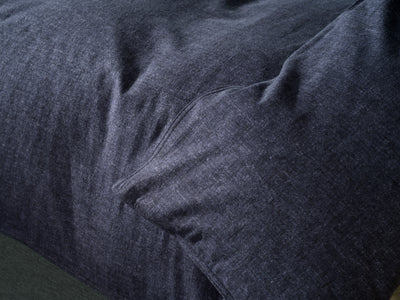 Heckett & Lane Dekbedovertrek Franela Dark-Blue