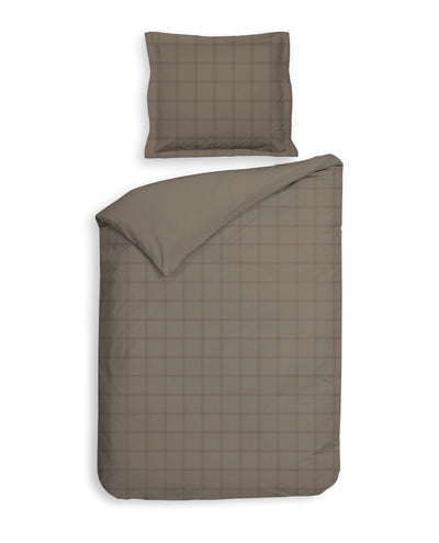 Heckett & Lane Dekbedovertrek Diamante Taupe-Grey