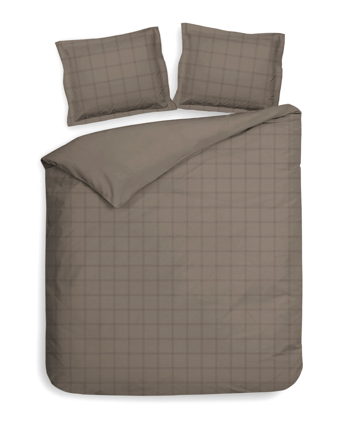 Heckett & Lane Dekbedovertrek Diamante Taupe-Grey