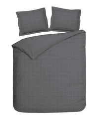 Heckett & Lane Dekbedovertrek Diamante Classic-Anthracite