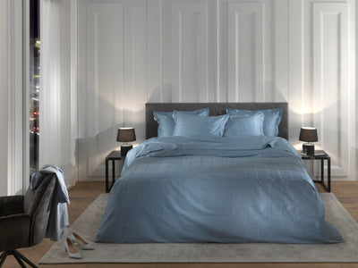 Heckett & Lane Dekbedovertrek Diamante Colonial-Blue